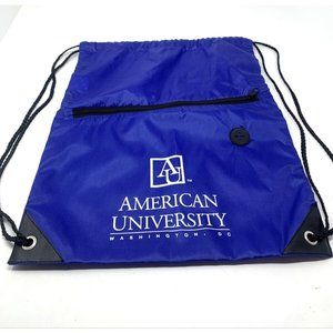 American University Washington, DC Public Drawstring Bag Backpack Blue